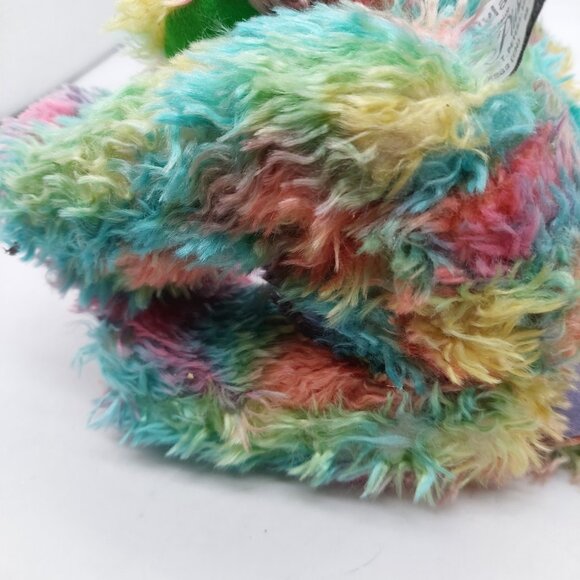 Dylan Progressive Plush Teddy Bear Tie-Dye Pastel Colorful Purple Ribbon 8" - Picture 5 of 7